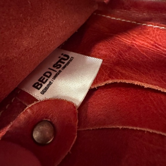 Bed Stu Rustic Red Flee Leather Wristlet - Picture 9 of 9